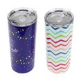 thumbnail image 3 of Built Holiday Tumblers 20oz Stainless Steel, Lights and Chevron Set of 2, 3 of 8