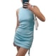 thumbnail image 4 of Lucakuins Vestido ajustado de tela de color liso para mujer, cuello redondo sin mangas de una pieza, S/ M/ L Lucakuins moda, 4 of 6