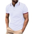 thumbnail image 1 of Jgppe Men's Casual T-Shirts Classic Solid Color Short Sleeve Collared Button Golf Shirts Quick Dry Summer Tops, 1 of 5