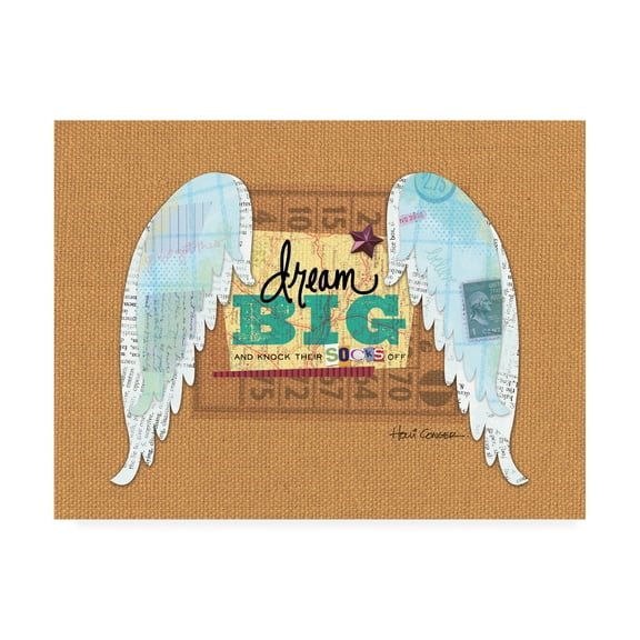 Trademark Fine Art 'Dream Big Angel Wings' Canvas Art by Holli Conger