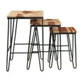 thumbnail image 6 of Steve Silver Tristan 3 Piece Nesting Table Set in Wood with Black Metal Base, 6 of 8