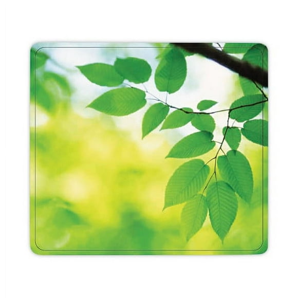 Fellowes Recycled Mouse Pad, 9 x 8, Leaves Design, Each