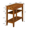 thumbnail image 3 of Pemberly Row Table d'Appoint Moderne à Trois Niveaux en Bois de Noyer Foncé, 3 of 4