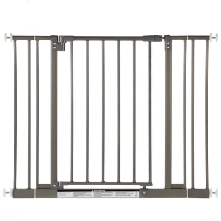 Toddleroo by North States 28"-38.5"-29" Supergate Baby Safety Gate, Burnished Steel