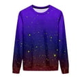 thumbnail image 4 of Women's Glitter Print Casual Sweatshirt, Long Sleeve Crewneck Basic Fashion Sports Pullover Loose Comfy Fall Sweatshirts, 4 of 7