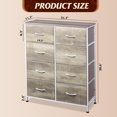 thumbnail image 7 of GALAXHERO 8 Drawer Fabric Dresser for Bedroom, Storage Bins Chest of Drawer for Closet, Living Room, Hallway, Greige, 7 of 7