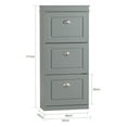 thumbnail image 3 of Omsix FSR94-HG, Grey Shoe Cabinet with 3 Drawers, Freestanding Shoe Rack, Shoe Storage Cupboard Organizer Unit, 3 of 8