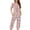 Red, variant on Wensltd Women Print Two Piece Sleepwear Set Short Sleeve Comfy Capri Pants with Side Pockets for All Season