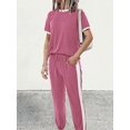 thumbnail image 3 of FreshPretty Womens 2 Piece Outfits Summer Tracksuit Sets Short Sleeve Tops Travel Long Pants Jogger Lounge Set, 3 of 8
