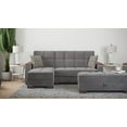 thumbnail image 3 of Ottomanson Origins X Convertible L-Shaped Sectional Sofa, Gray Microfiber, 3 of 12