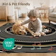 thumbnail image 4 of ODIKA Disc Album Record Shaped Concentric Rings Musical Motifs Music for Master Suite, California King, Under Bed, Foldable Easy Care, 4 of 7