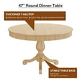 thumbnail image 2 of Wirrytor Round Dining Table with Drawers, Round Tabletop & Curved Trestle Legs Natural, Place Dining Table, Bistro, 2 of 7