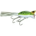 thumbnail image 2 of Arbogast Hula Popper Topwater Baits 1 3/4" Frog White Belly 1/4 oz., 2 of 3
