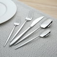thumbnail image 5 of Lorena 20 Piece Silverware Sets, Stainless Steel Flatware, Spoons and Forks Cutlery Set, Service for 4, Eclipse, 5 of 10