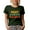 Military Green, variant on Best Auntie Ever, Retro Groovy Text, Aunt Appreciation, Black T-Shirt, 3XL