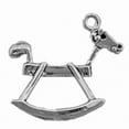 thumbnail image 1 of Sterling Silver 16" .8mm Box Chain 3D Rocking Horse Pendant Necklace, 1 of 2