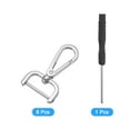 thumbnail image 3 of Uxcell 8Pcs Swivel Clasps, 1" Detachable Snap Hook with Screwdriver, Silver, 3 of 7