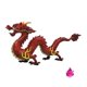 thumbnail image 2 of Adornos CUTICAT Figura de dragón mítico oriental rojo, 2 of 8