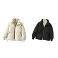 thumbnail image 3 of Qarigey Abrazar invierno cálido y de moda mujer chaqueta acolchada invierno cálido transición mujeres chaquetas duraderas Abrigos y chamarras Blanco METRO, 3 of 6