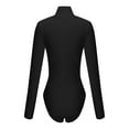 thumbnail image 4 of YouLoveIt Solid Long Sleeve Bodysuit Lingerie Stretchy Bodysuit Tops Turtleneck Long Sleev Bodysuit Jumpsuit for Women, 4 of 7
