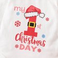 thumbnail image 5 of Kaprioy Baby Boy Romper Long Sleeved Letter My 1st Christmas Day Printed Romper Pants Pull Cap Infant Baby Boy Christmas Clothes Set, 5 of 7