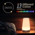 thumbnail image 2 of Colorful Bedside Lamp, Led Night Light, Touch Night Lamp With 13 Colors, Rgb Dimmable, Rechargeable Table Lamp With Warm White Light For Bedroom, Baby, 2 of 5
