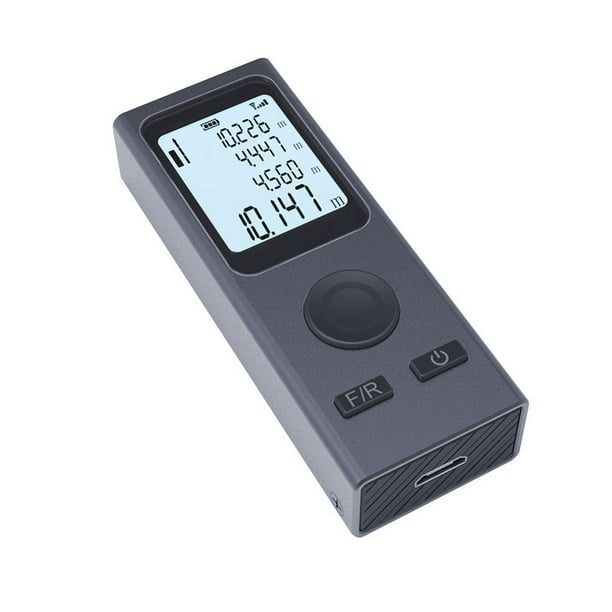 Medidor láser, minimedidor de distancia láser, carga USB, función de retroiluminación LCD, herramienta de medición láser con modo pitagórico, distancia