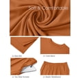thumbnail image 5 of MINTREUS Lounge Sets for Women Knit Short Sleeve Tops and Long Pants Soft Comfy Pajamas Set Oversized 2 Piece Outfits S-4X, 5 of 8