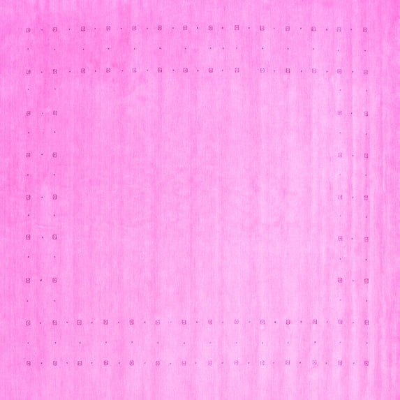 Ahgly Company Indoor Square Solid Pink Modern Area Rugs, 8' Square
