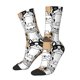 thumbnail image 1 of Fotbe French Bulldog 2 Calcetas Largas con Estampado para Hombre y Mujer – Calcetas de Compresión Transpirables y Elásticas, Viajar y Uso Diario Talla 5-11, 1 of 6