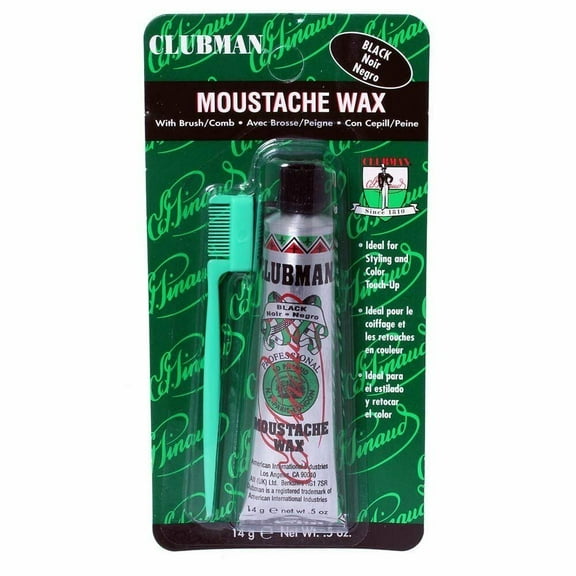 Clubman Moustache Wax Black 0.50 oz (Pack of 3)