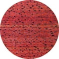 thumbnail image 1 of Ahgly Company Indoor Round Abstract Red Abstract Area Rugs, 4' Round, 1 of 6