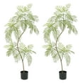 thumbnail image 1 of 2 Pack Artificial Jacaranda Tree, Lifelike Fake Potted Tree Realistic Leaves And Adjustable , For Home Office Housewarming Decor, 1 of 8