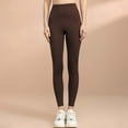 thumbnail image 5 of Chuancc Women's High Waist Workout Seamless Scrunch Booty Leggings Butt Lift Gym Fitness Girl Sport Active Yoga Pants Brown 3XL, 5 of 8