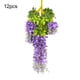thumbnail image 1 of Guirnalda de flores artificiales para colgar en la pared, techo, simulación, vegetación, hogar, boda, plástico, flor falsa, vid, azul púrpura Inevent HA8919-02B, 1 of 6