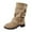 Khaki, variant on Fashion Suede Mid Calf Boots With Buckle Detail Comfortable Ankle Booties For Fall And Winter Casual Wear Stylish Footwear for Women