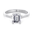 thumbnail image 2 of Coraline - Moissanite Emerald Cut Lab Diamond Solitaire Engagement Ring, 2 of 4