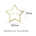 thumbnail image 1 of PEONAVET Acrylic Mirror Wood Acrylic Mirror Wall Camera Props Wall Decoration G, 1 of 3