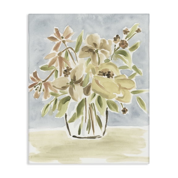 Stupell Industries Abstract Bungalow Bouquet Floral Painting Wrapped Canvas Canvas Art Print Wall Art, 16 x 20