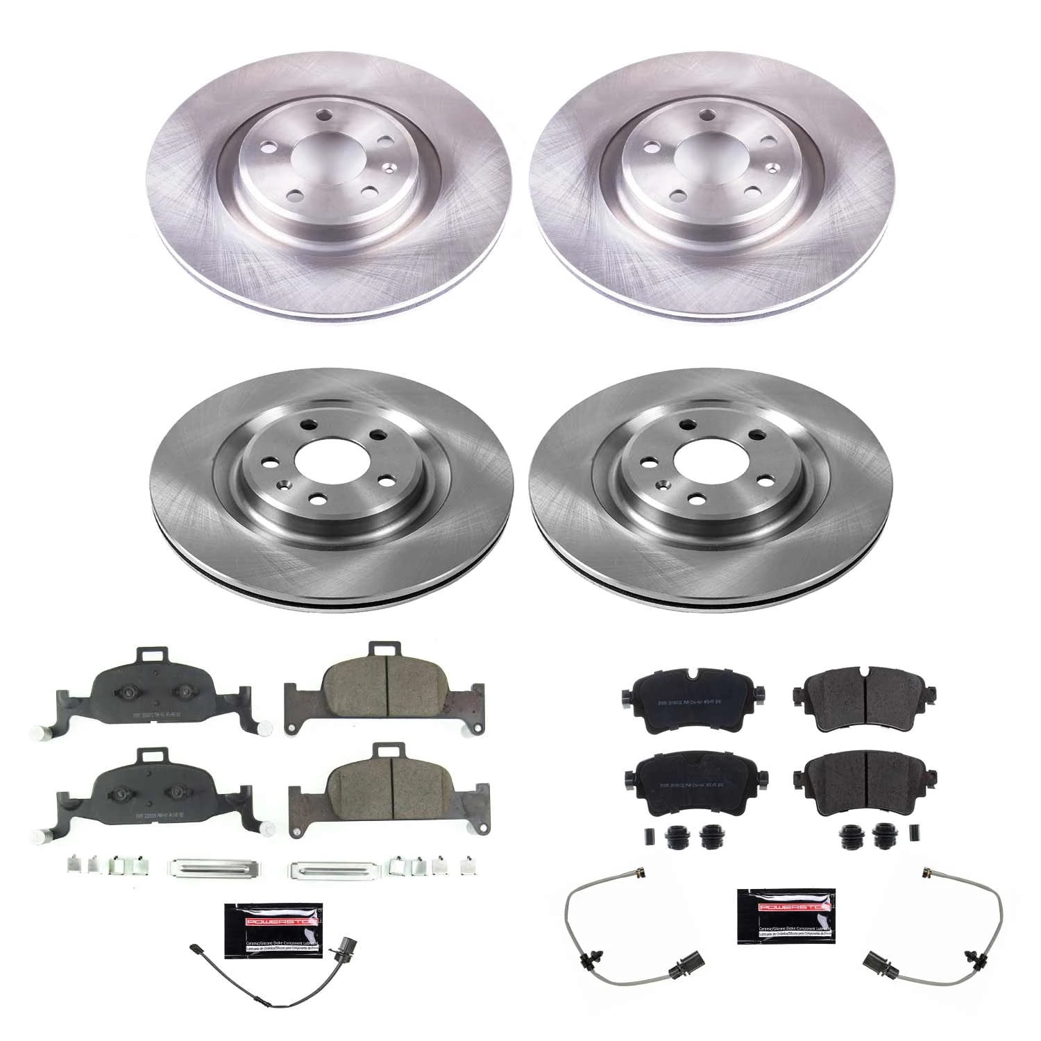 Power Stop Front and Rear Stock Replacement Brake Pad and Rotor Kit KOE8552
