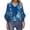 Blue, variant on Long Sleeve Shirts For Women Blouses For Casual Tops Tshirts With Flared Sleeve V-Neck 3/4 Sleeve Womens Tops