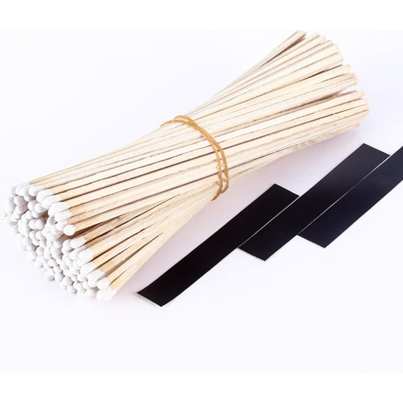100Pcs 8'' White Matches for Candles with Striker - Long Wooden Candle Matches, Long Wood Safety Matches, Long Fireplace Matches for Fireplace BBQ Grill, Long Wooden Matchsticks for Custimize Events