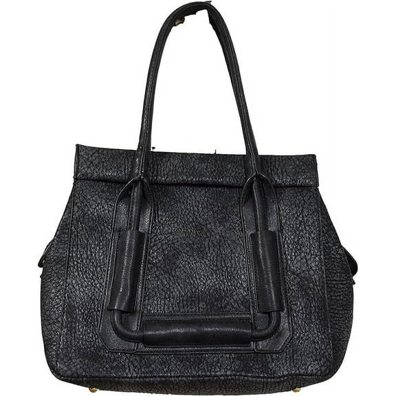 SR SQUARED BY SONDRA ROBERTS Large Distressed Metallic Satchel