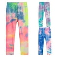 thumbnail image 3 of LOVEBAY Girls Leggings Soft Leggings Comfortable Pants Tie-dye Leggings Basic Stretch Pants Footless Stocking Pant, Size 8-9 Years, 3 of 6