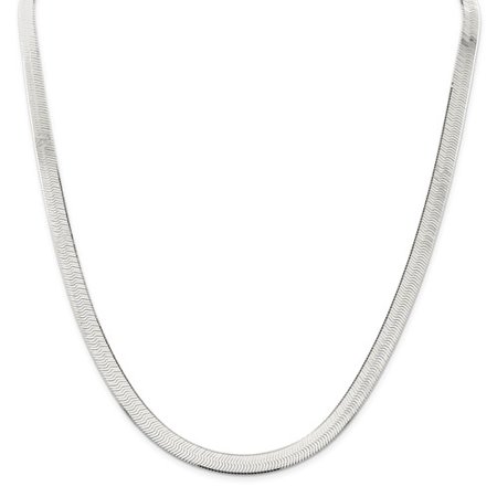Sterling Silver 16in 7mm Magic Herringbone Necklace Chain
