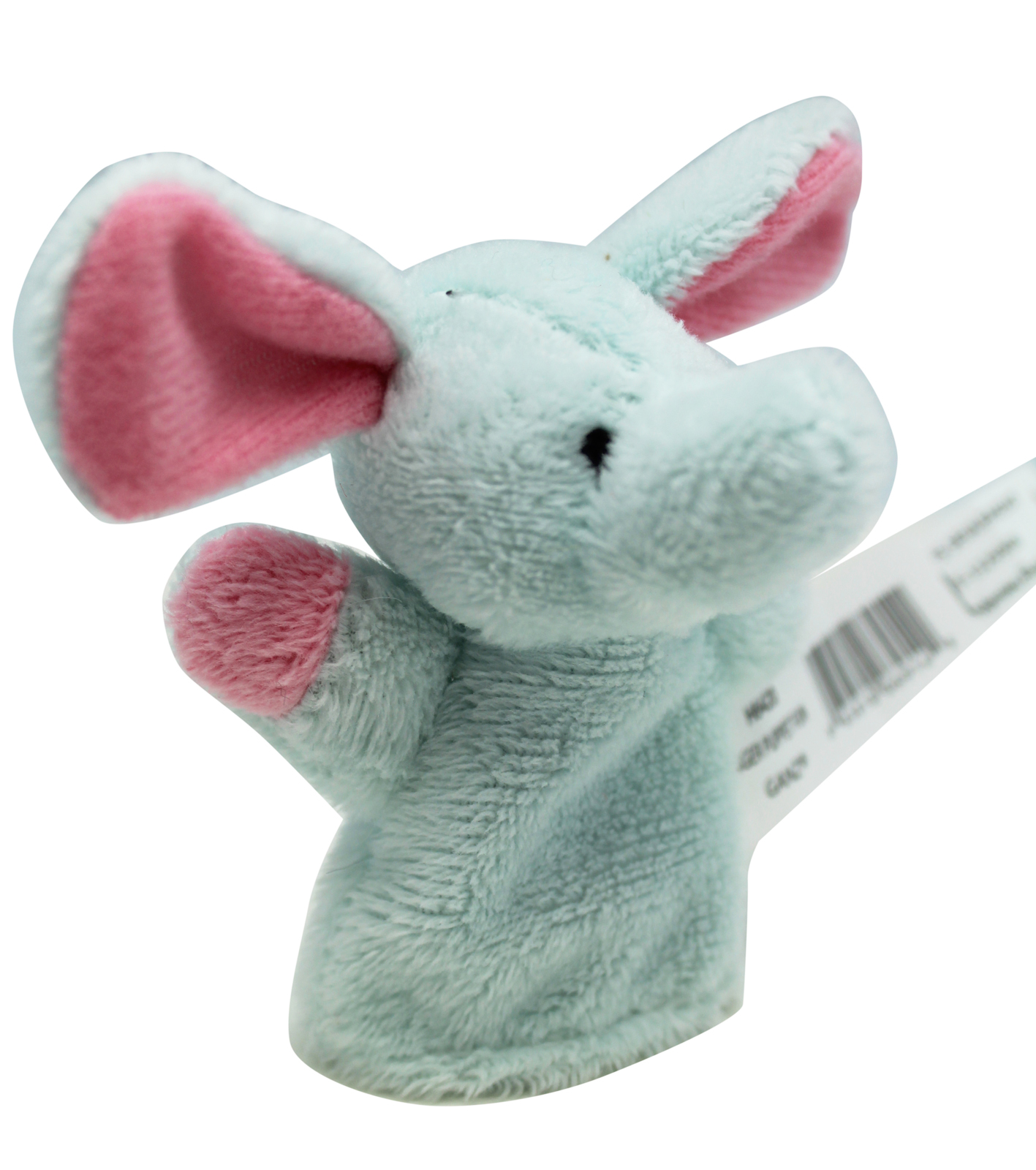 Kid's Plush Animal Finger Puppet Blue Elephant By Ganz