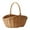 Brown, variant on Rattan Wicker Woven Basket with Handle, Portable Garden Harvest Basket Wicker Storage Baskets for Picnic, Easter, Organizing, Gathering Vegetables (Brown, 23X18X21CM)