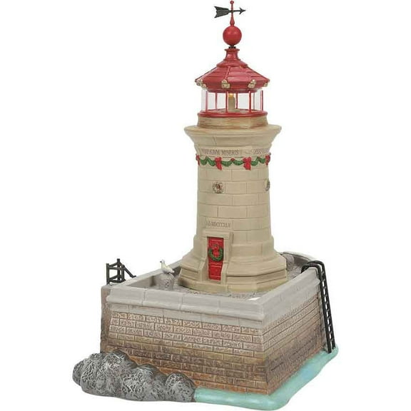 Department 56 Villages Ramsgate Lighthouse - One Dicken's Lighthouse 9 Inch, Porcelain - Dicken's Village 1800'S 6011396