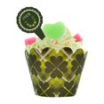 thumbnail image 3 of JeashCHAT 48 Pcs St. Patrick's Day Cupcake Toppers and Wrappers, Shamrock Green Hat Cupcake Toppers for Irish Day St Patrick's Day Party Supplies Cupcake Decorations, 3 of 8