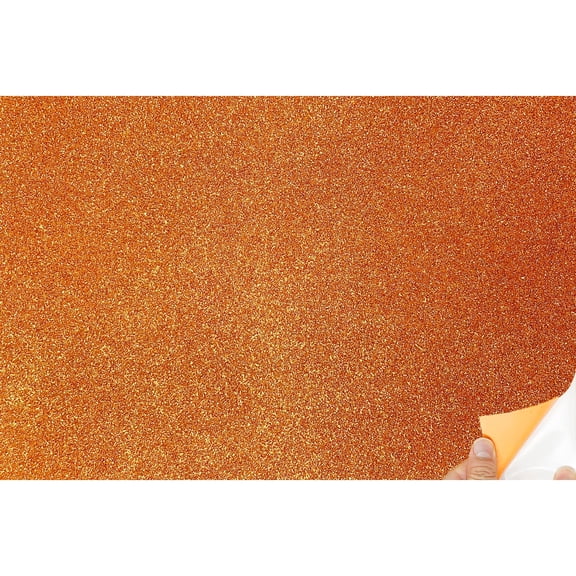 Allgala X-Large Self-Adhesive Glitter EVA Foam Sheets 12 Pack 12x16 inch (30x40cm) Paper Sheets- Orange Color-for Arts Crafts Projects, Classrooms, DIY Projects, Back to School Suppliers, Art Class